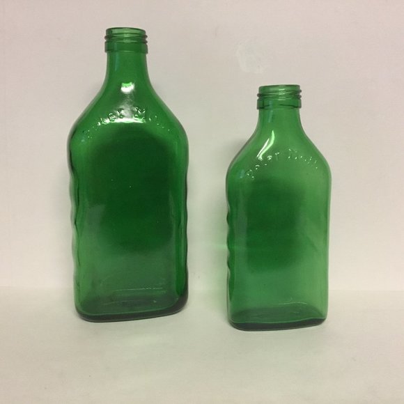 Peter Möller Scandinavian Emerald Green Medicine Flask /Bottle Qty (2 Sizes) - Picture 1 of 8